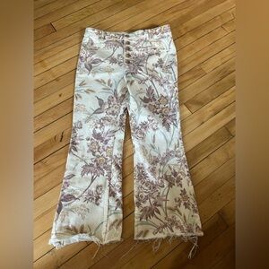 Pilcro and the Letterpress by Anthropologie high-rise trouser bootcut floral